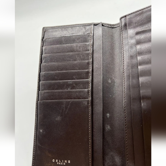 Celine all leather brown wallet - Picture 14 of 16